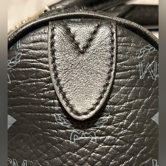 MCM Black Boston Dog Bone Bag - EUC - Picture 6 of 16